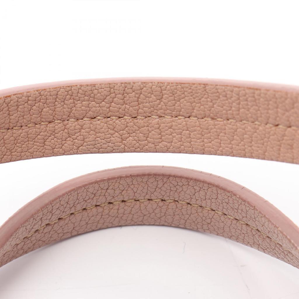 Used Miu Miu MADRAS Handbag leather Pink Used Women