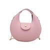 Pu Material Crescent Bag For Women With Zipper Closure And Stitching Detail For Daily Use