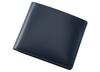 CYPRI Box Calf Leather Bifold Wallet with Card and Bill Compartments, Made In Japan, Father's Day Gift, Birthday Gift, Boyfriend Gift, Navy, 4412(05)