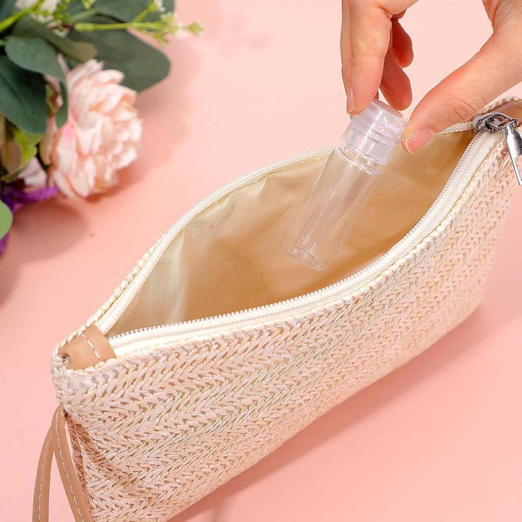 Travel Small 10ml Plastic with for Essential and 10-Pack Bottles, Containers, Clear/Colorless, Butterfly-Shaped Caps, Lotion, Oils, More. (LIMUNJIZ)