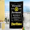 Borussia Dortmund Customizable Name Beach Towel Super Soft & Absorbent