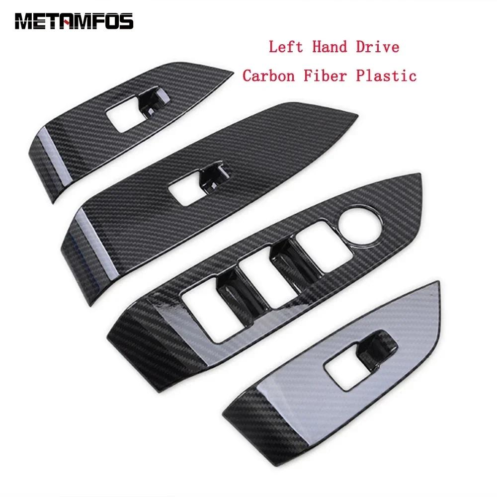 Car Accessories For Mazda CX-5 CX5 KF CX-8 CX8 2017-2026 2026 Interior Carbon Fiber Window Lift Switch Cover Trim Armrest Frame