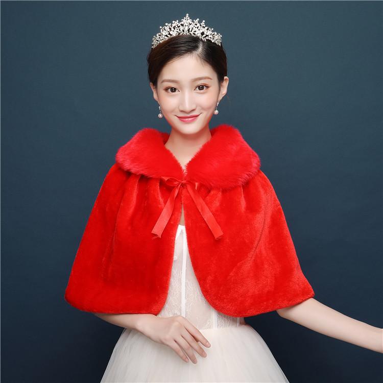 

Свадебное вечернее платье с запахом из искусственного меха, болеро, накидка, свадебные куртки