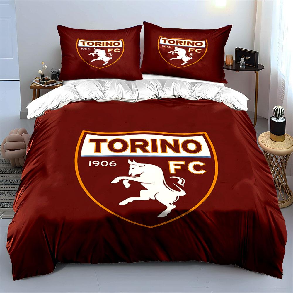 "Red Torino FC Bedding Set" Bedding Duvet Cover Set Duvet Cover Pillowcases (1 * Duvet Cover 2 * Pillowcases, Without Duvet Insert)
