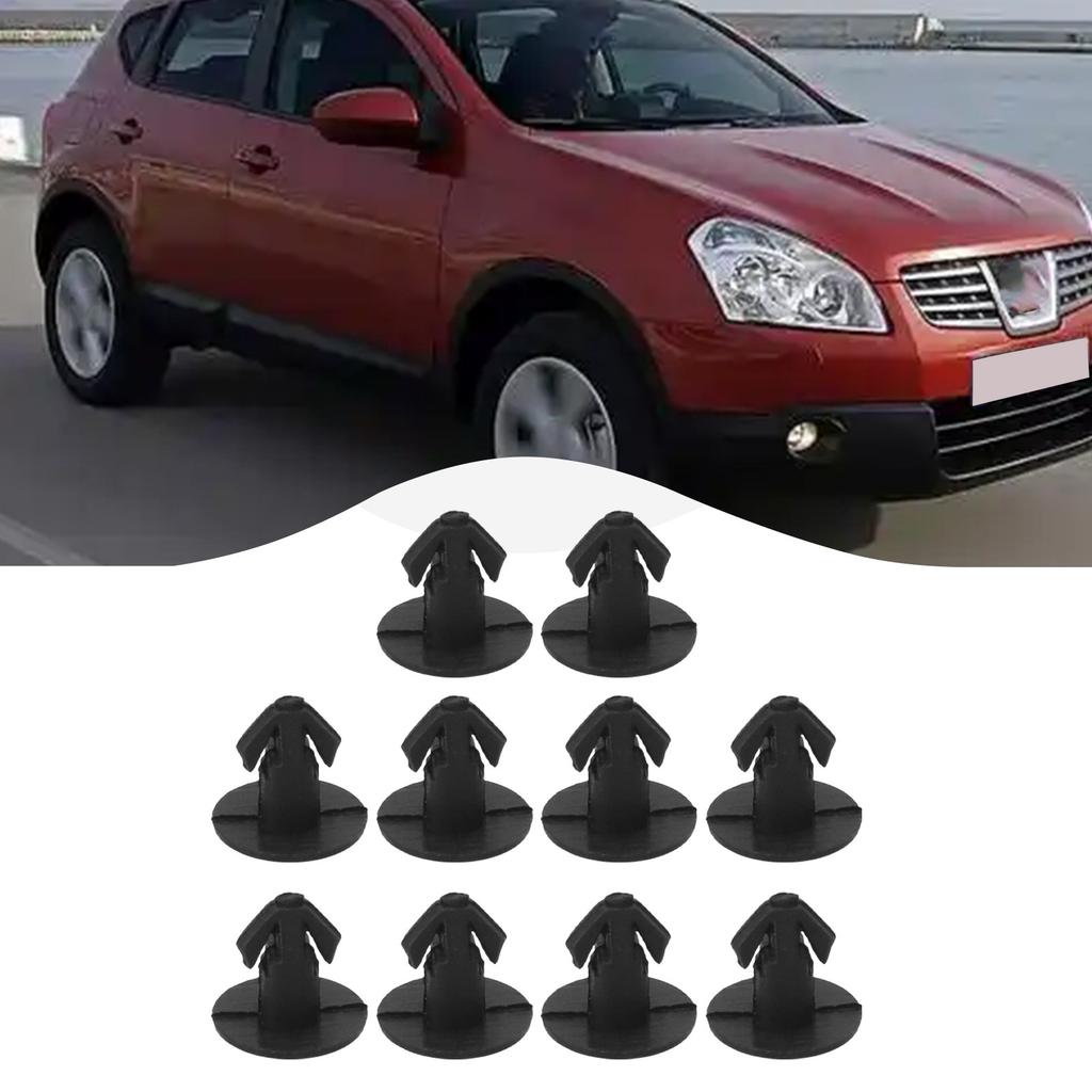 10pcs Plastic Screw 9.2mm ABS Plastic Automotives Clips Black