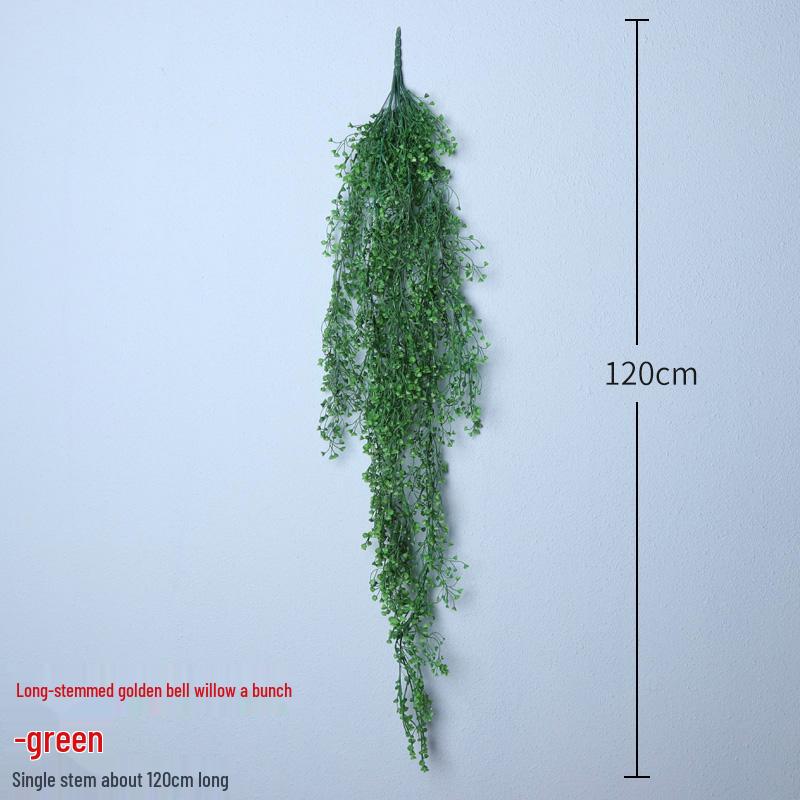 Golden Bell Willow Artificial Trailing Flower Vine for Indoor Wall Decoration