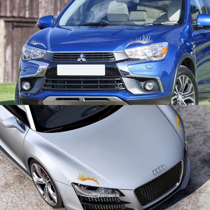 Car Front Light Vinyl Stickers Cover for Cars SUV Pickup Truck Cute Long Eyelash Graphics Decor Decals Auto Tuning Accessories