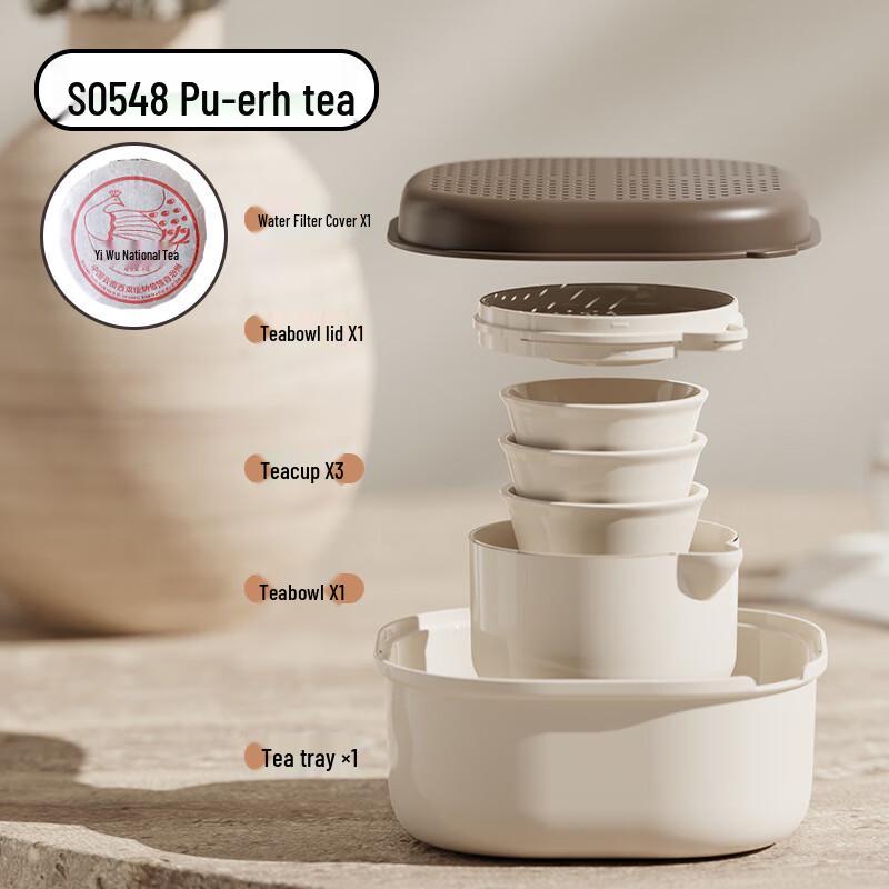 Mini Portable Travel Tea Set with Puerh Tea Tea Set with Puerh Tea