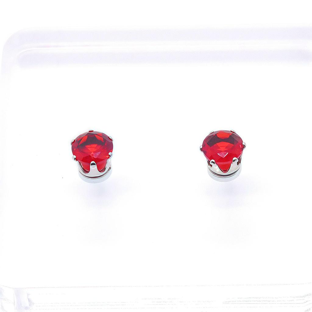 Stainless Steel Zirconia Magnetic Ear Clip - No Piercing Needed, Sparkly Hole-Free Stud for Girls