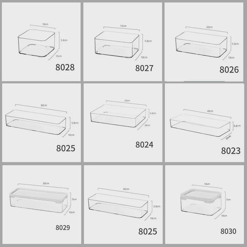 Transparent Acrylic Badge Card Storage Box with Dustproof Square Protection and Display Stand