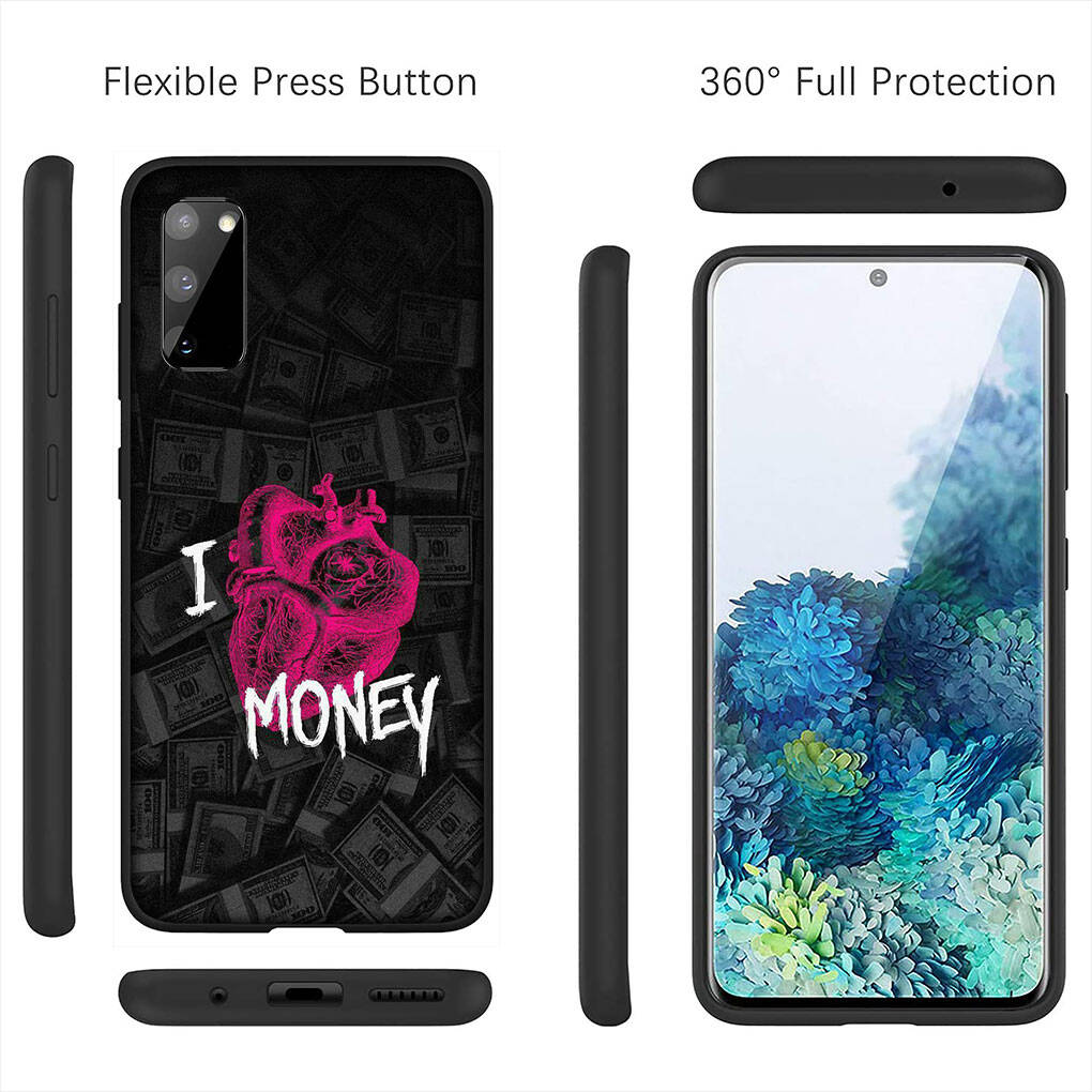 for Samsung Galaxy S25 S24 S23 S22 Ultra FE Plus A17 A37 A57 A56 A55 A06 A16 A15 A36 A26 A35 A05 A54 A34 S9 Phone Case Wallpaper Art Money 100 Dollars