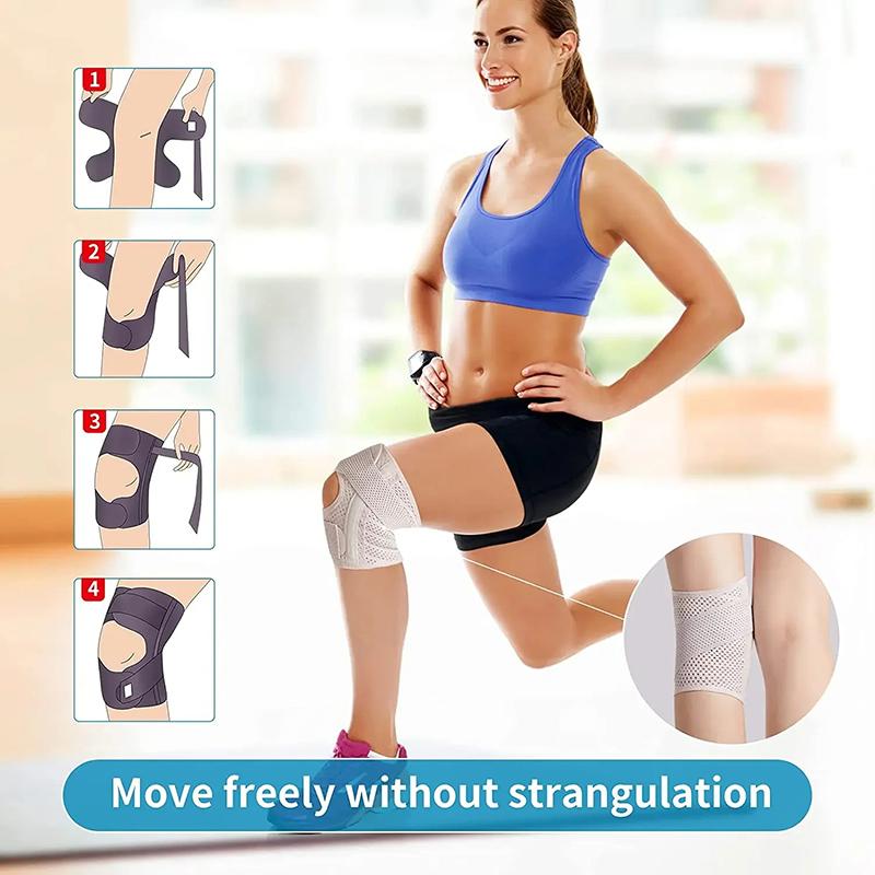1PC Knee Brace with Side Stabilizers Relieve Meniscal Tear Knee PainArthritis Joint Pain Relief reathable Knee Support