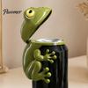 Mini Storage Box Frog Soda Can Lid Topper, Reusable Plastic Animal Cover, Office Workstation Accessories Decorative Desktop Container for 375ml