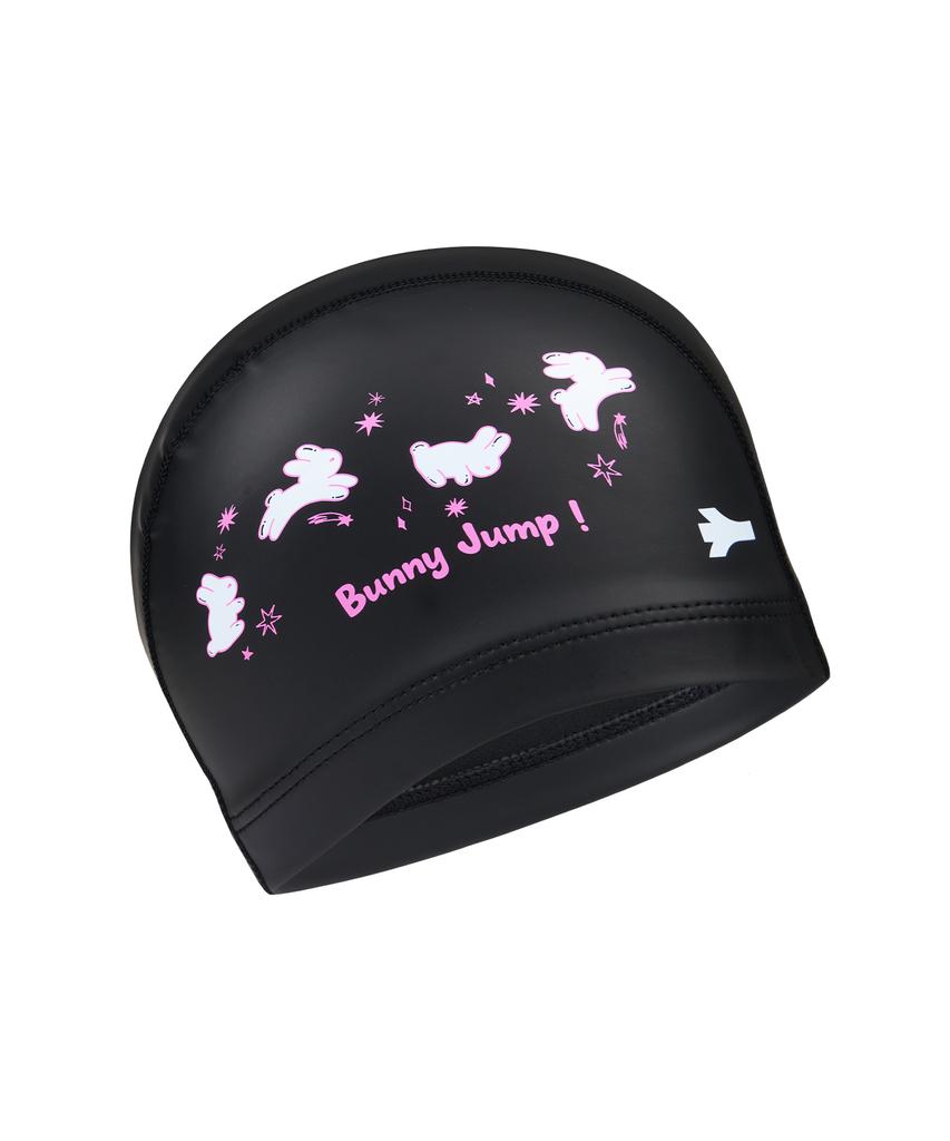 Lenomasuyeongbog Kids' Bunny Jump Urethane Coated Swim Cap Black Ro-Rc2G063-Bk