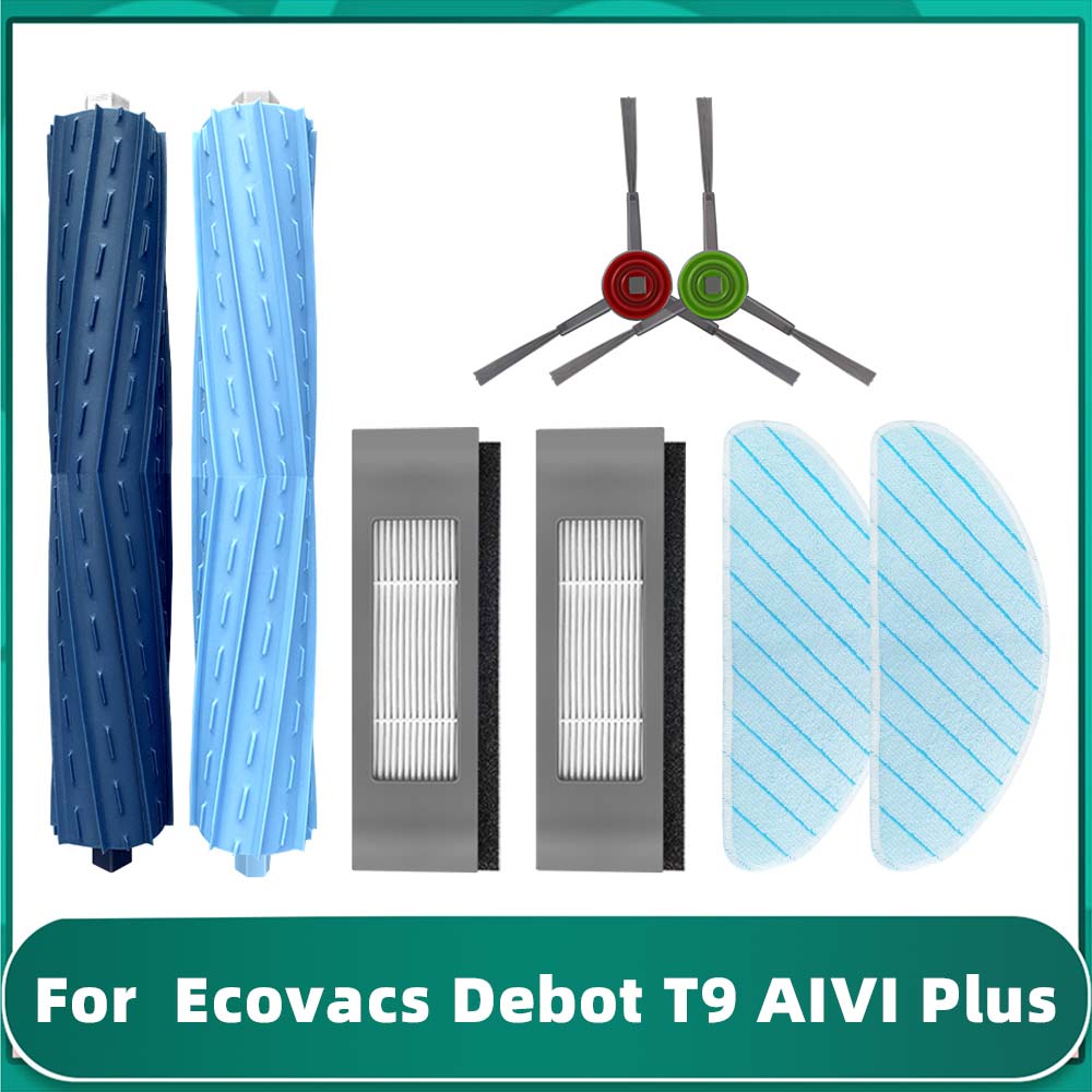 Fit For Ecovacs Debot T9 AIVI, T9 AIVI Plus Main Side Brush Hepa Filter Mop Cloth Dust Box Replacement Parts Accessories