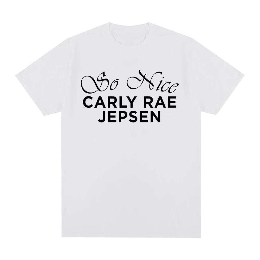 Carly Rae Jepsen T-Shirt Mode Grafikdruck Rundhals Lustiges T-Shirt Damenbekleidung Unisex Lässige T-Shirts Baumwolle Sommer-T-Shirts Anime T-Shirt