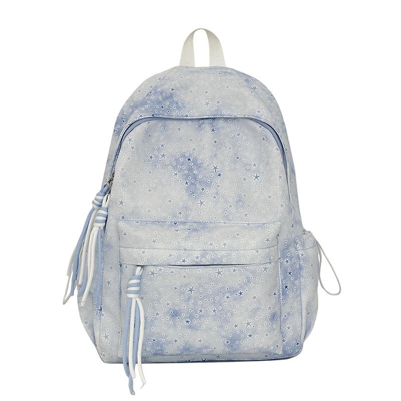 Schoolbag High Value Ins Tie-dye Backpack Women's 1011 New Large-capacity Junior High School Student Schoolbag Commuter Computer Backpack