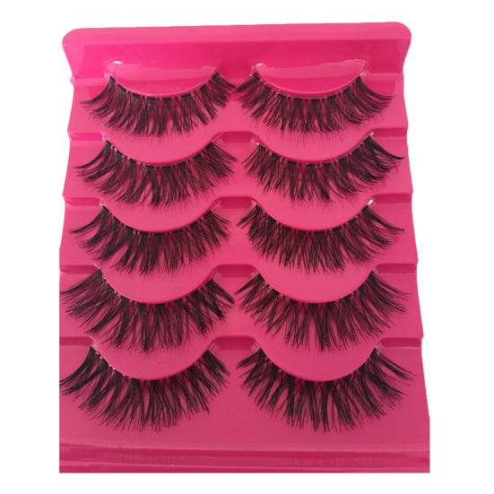 

Yousheng 5 пар/комплект накладных ресниц 3D-эффект наращивание толстые ручные стержни макияж натуральные густые мягкие ресницы для девушки 5pairs