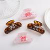 Hair Claw No Slipping Acetate Sheet Strong Grip Medium Size Back Head Hair Clip Rhinestone Inlaid Bowknot Pattern Versatile Hair Accessory