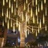 Multicolor Flashing Meteor Shower String Lights for Outdoor Waterproof Tree and Landscape Decoration