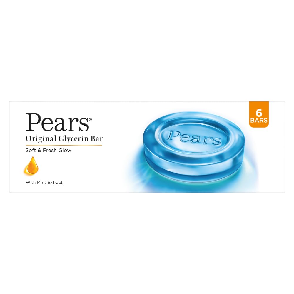 

Мило Original Glycerin від Pears - М яке та Свіже Сяйво | З 98% Чистого Гліцерину та Екстрактом М яти | Для Свіжого Сяйва | З Рослинним Очищувачем для Шкіри та