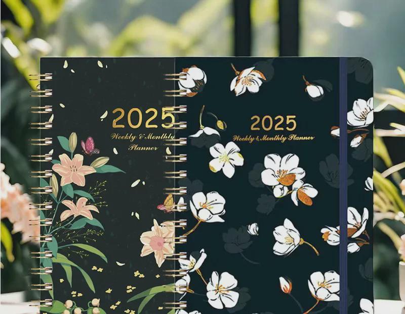 2025 A5 Spiralplaner: Anpassbares Wochennotizbuch