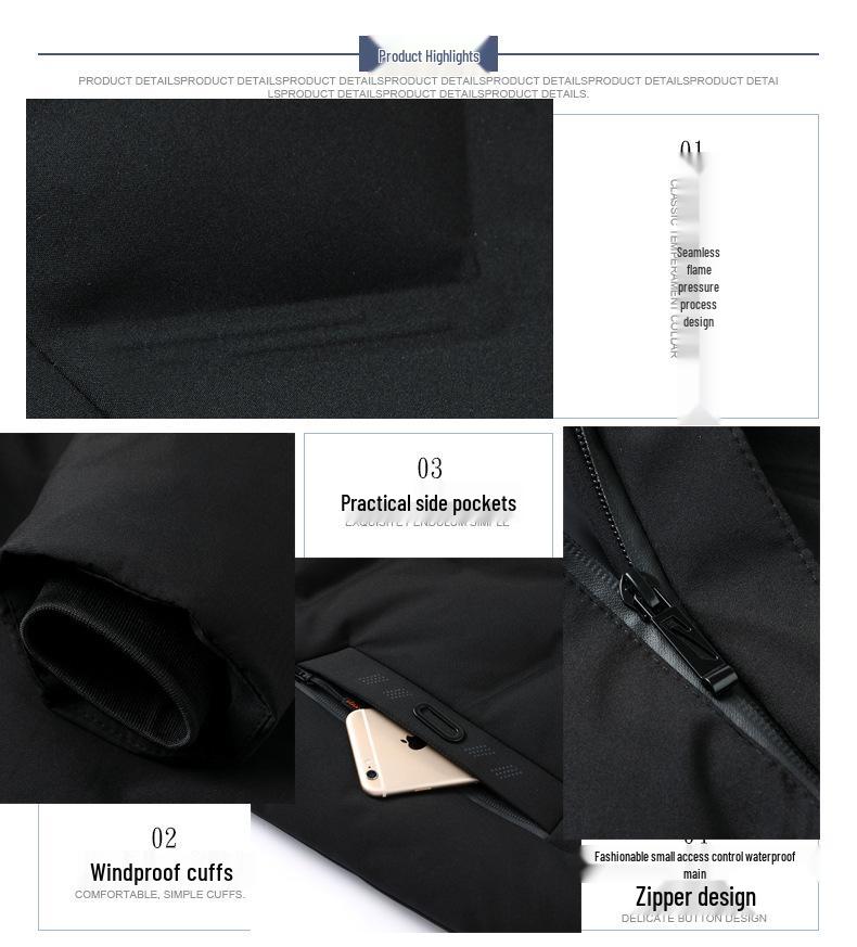 Men's Mid-Length Winter Down Cotton Jacket - Thick, Warm, Casual Coat