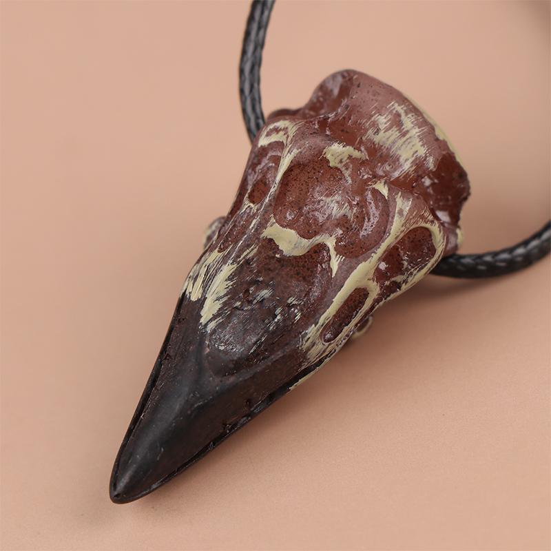 3D Goth Raven Skull Necklace Resin Replica Raven Crow Gothic Gift Halloween Raven Skull Necklace  Jewelry