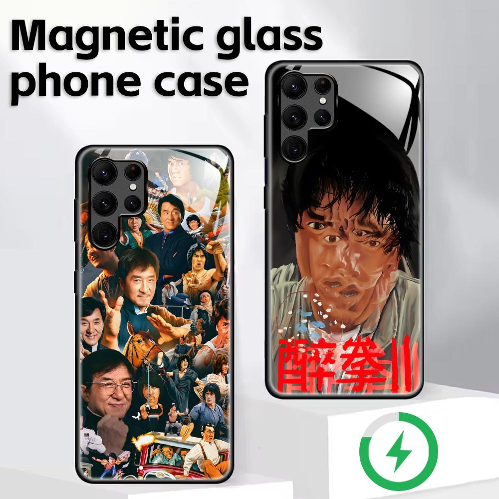 Kung Fu Star Jackie Chan Phone Case For Samsung S26 S25 S24 S23 S22 S21 Plus Ultra Note20 Glass Magnetic Case