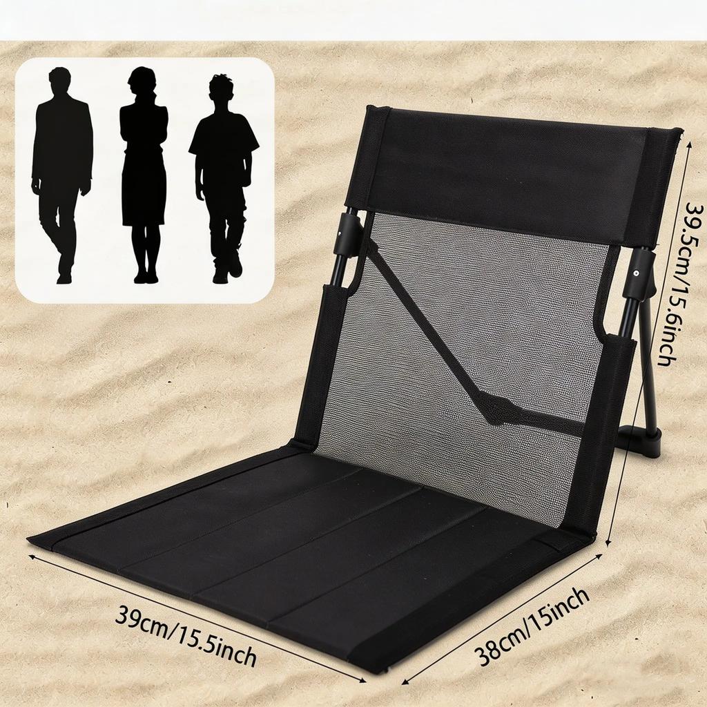Foldable Floor Chair With Back Support Portable Indoor Outdoor Seat For Reading Camping And Relaxation Adjustable Floor Chair Mu
