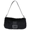 FENDI [Excellent Condition] 2321-26424-099 Fur and Leather Mamma Bucket One Shoulder bag blackUsed