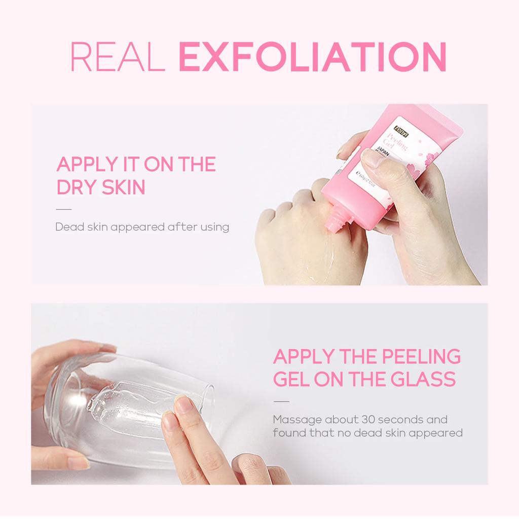 Sakura Face Hloubkově čisticí exfoliační gel Péče o pleť Bělící hydratační krém Oprava Obličejový peeling Péče o pleť 60g