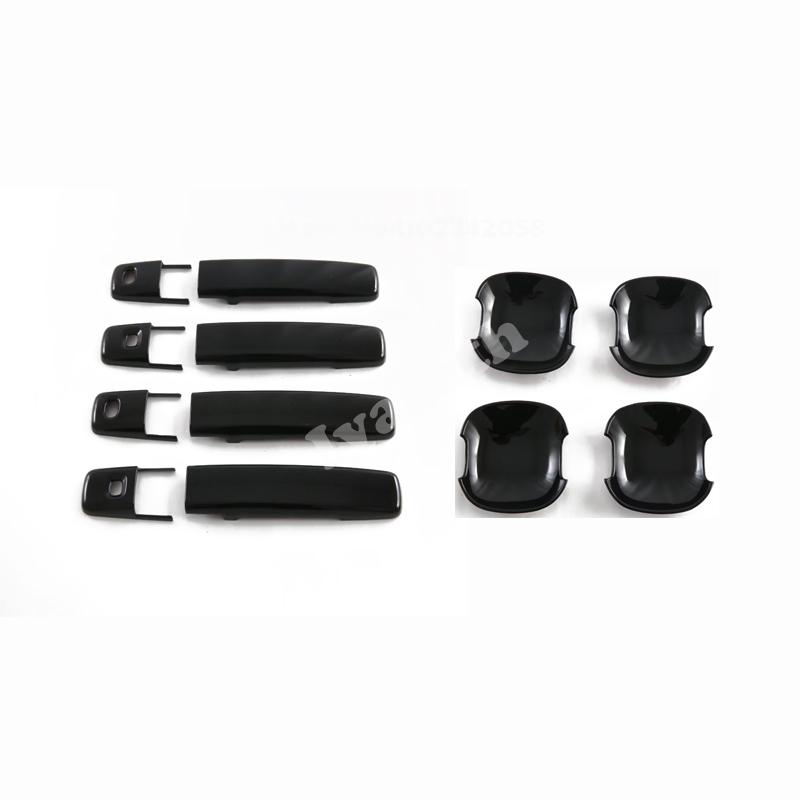 For Nissan ROOX   ABS carbonfiber black Car Outside Door Handle Shell Door Handle Door Bowl Cover Exterior accessories