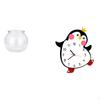 Transparent Cartoon Tank Wooden Wall Clock Clear Household Ornament DIY Fish Bowl Vase Table Bedroom