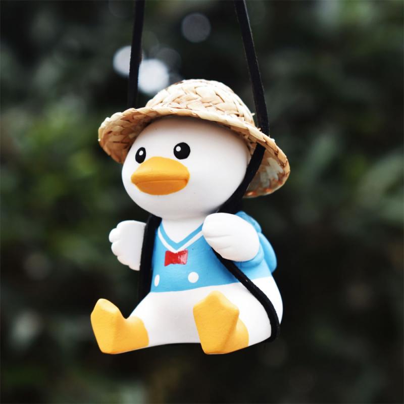 New Cartoon Animal Car Pendant Auto Rearview Mirror Hanging Ornaments For Woman Car Interior Accessories Lucky Gifts