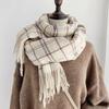 Girls Imitation cashmere Lattice Stripe Checked Grid Wraps Korean Long Shawls Women Winter Scarves