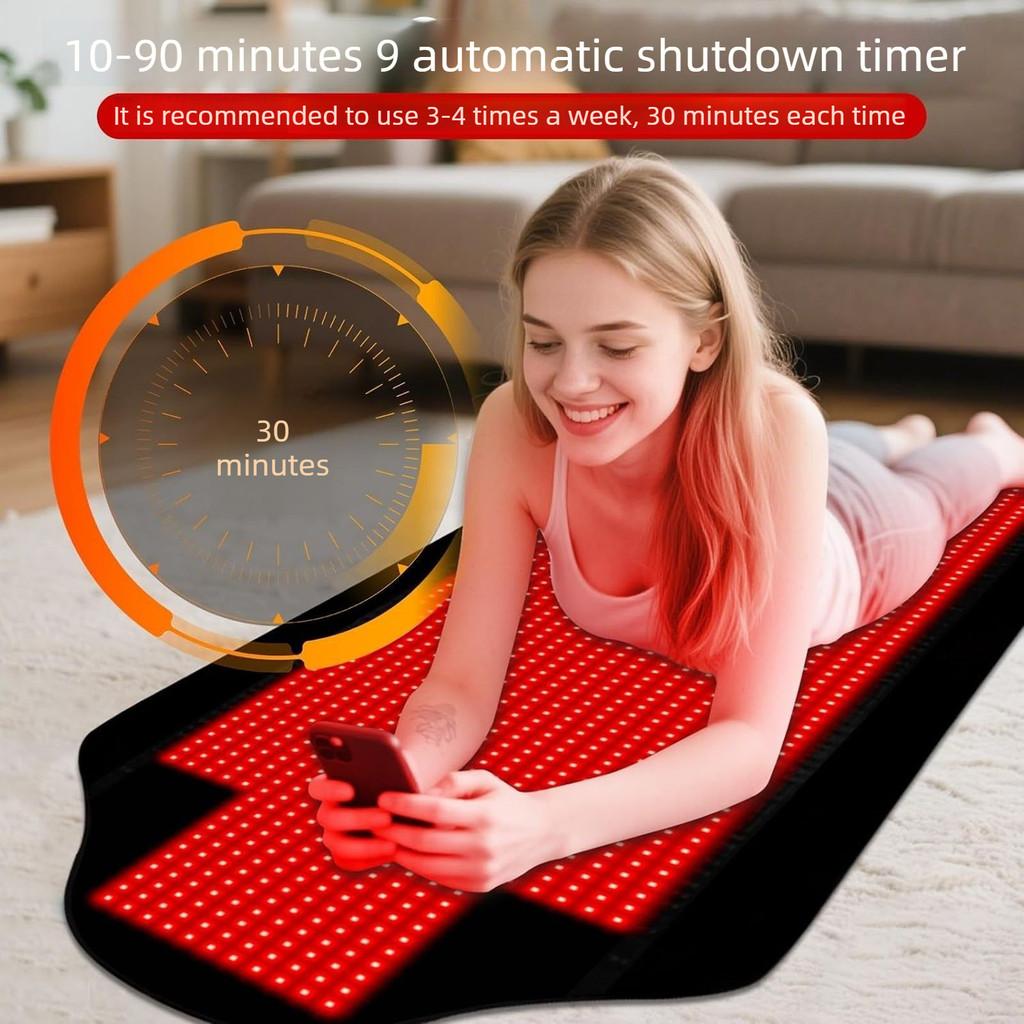 1444 LED Red Light Dual Wavelength Therapy Blanket Full Body Care Hot Compress Infrared Heating Pad