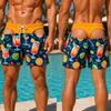 3D Print Funny Butt Prank Pattern Swim Trunks For Men Floral Hawaii Style Quick Dry Beach Shorts Summer Personality Boyfriend