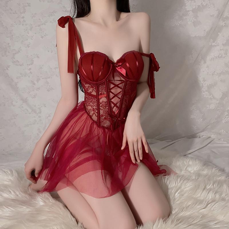 Women Sexy Lingerie Erotic Body Suit Push Up Bra Corset Transparent Nightwear Sex Underwear Porn Costumes Slip Dress Babydoll