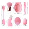 Face Cleansing Brush Set Silicone Face Wash Brush Makeup Brush Cleaning Bowl Beauty Sponge Blackhead Shovel Facial Cleaner Tools