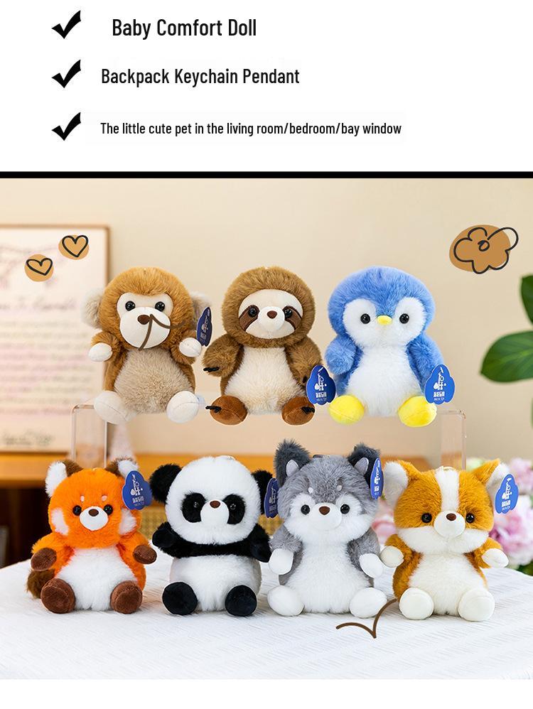 Panda Husky Plush Toy & Sloth Lemur Terrier Phone Holder Doll