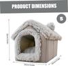 Enclosed Dog Bed Soft and Warm Fleece Dog Bed with Removable Washable Cave Lining Pet Tent Cozy House Hooded Sleeping Cabin for Dogs and Cats