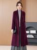 2025 Women's Slimming Long Cashmere Coat - Double-Sided Wool & Over-the-Knee Design for Autumn/Winter