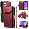 For Samsung Galaxy A06 5G Case with Multi-Card Holder and Strap PU Leather Phone Cover Stand