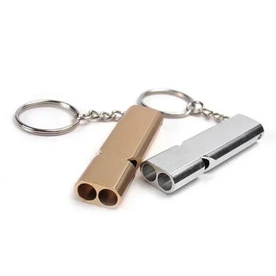 EDC Whistle Emergency Survival Whistle Keychain Aluminum Alloy Outdoor Camping Hiking Accessory Tools High Decibel Whistle Tool