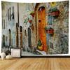 Nature Tapestry Idyllic Village Small Town European Pastoral Scenery Tapestry Wall Hanging Decor for Bedroom Living Room Dorm