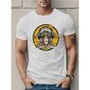 European Size Men's Casual Short Sleeve T-Shirt with Unique Ape Print - Breathable Polyester, Round Neck, Machine Washable - Perfect for All Seasons