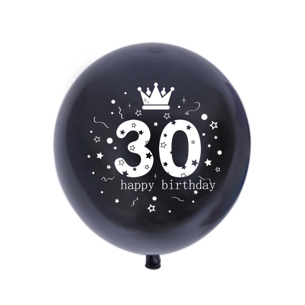 30th, 50th, 60th Birthday Confetti Balloons Combo for Adult Parties