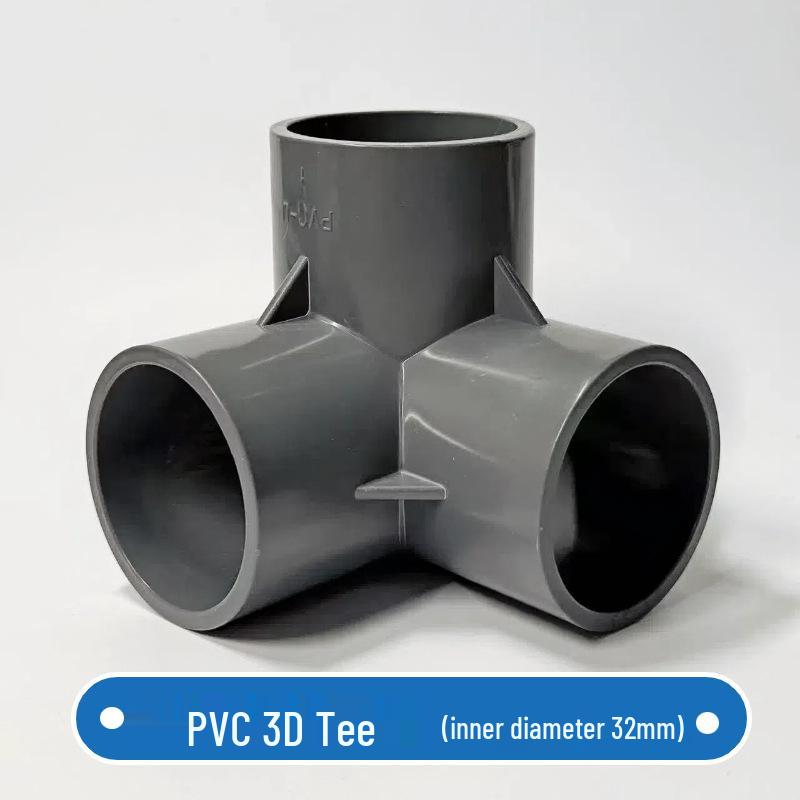 PVC Multi-Directional Shoe and Storage Rack Connector - 3D DIY 25/32mm Pipe Fittings (Tee, 4-Way, 5-Way, 6-Way)