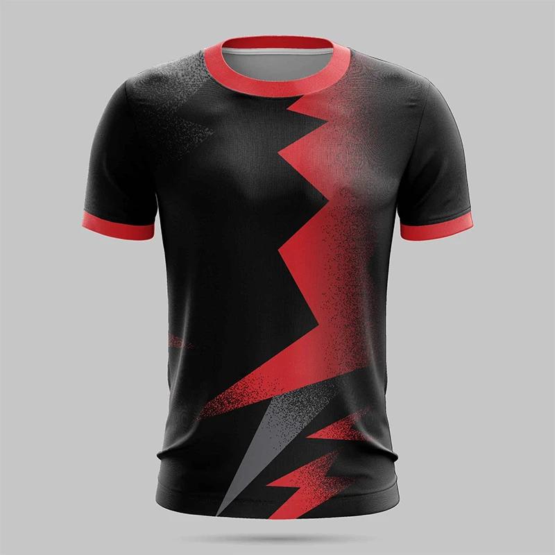 Herren Wandern Outdoor Sport T-Shirt Mode 3D Druck Design Streifen T-Shirts Für Männer Kleidung 2025 Sommer Locker Atmungsaktiv Tee Tops